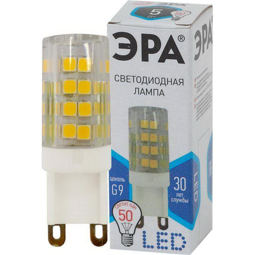 

Светодиодная лампа ЭРА LED JCD G9 5 Вт Б0027864