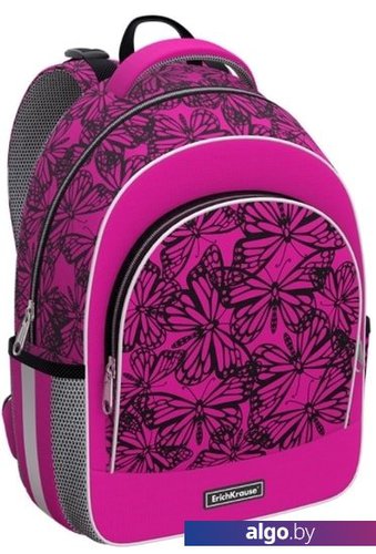 

Школьный рюкзак Erich Krause ErgoLine 15L Velvet Butterflies 51900, Розовый;цветной принт