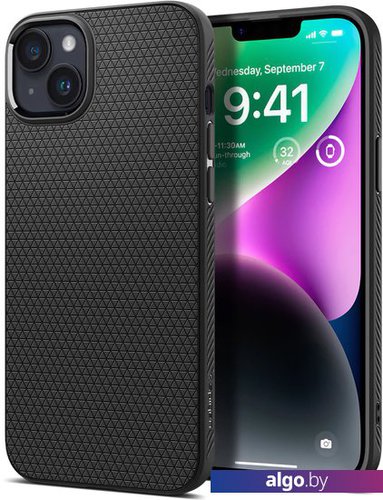 

Чехол для телефона Spigen Liquid Air iPhone 14 Matte Black ACS05037 (черный матовый)