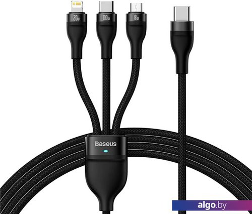 

Кабель Baseus Flash Series  USB Type-C - Lightning/USB Type-C/microUSB (1.5 м, черный)