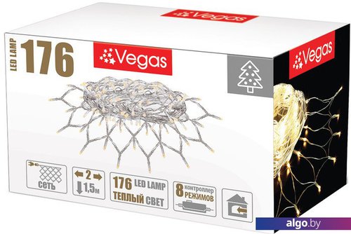 

Световая сетка Vegas Сеть 55074 176 LED (белый теплый)