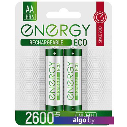 

Аккумулятор Energy Eco NIMH-2600-HR6/2B АА 104989