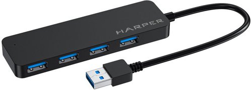 

USB-хаб Harper HUB-04M, Черный