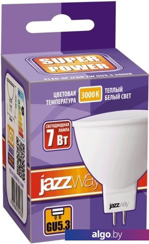 

Светодиодная лампочка JAZZway PLED-SP JCDR 7w GU5.3 3000K 1033499