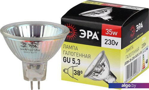 

Галогенная лампа ЭРА GU5.3-JCDR (MR16) -35W-230V-CL C0027363