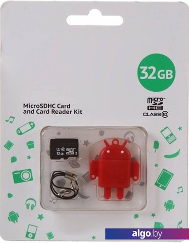 

Карта памяти QUMO Fundroid microSDHC QM32GCR-MSD10-FD-RED 32GB