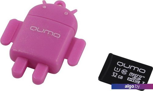 

Карта памяти QUMO Fundroid microSDHC QM32GCR-MSD10-FD-pnk 32GB