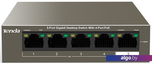 

Неуправляемый коммутатор Tenda TEG1105P-4-63W