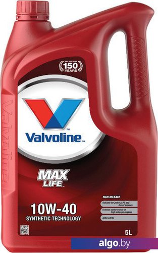 

Моторное масло Valvoline MaxLife 10W-40 5л