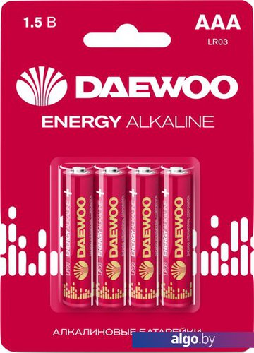 

Батарейка Daewoo Energy Alkaline AAA 4 шт. 5029903