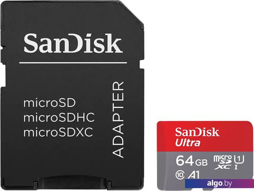 

Карта памяти SanDisk Ultra microSDXC SDSQUAC-256G-GN6MA 256GB (с адаптером)