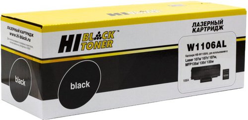 

Картридж Hi-Black HB-W1106AL (аналог HP 106A W1106A), Черный