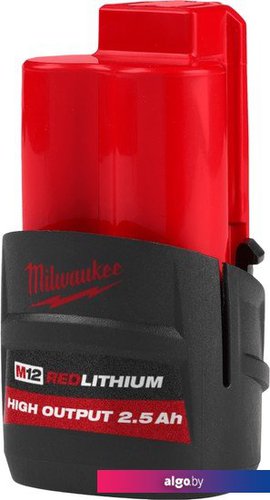 

Аккумулятор Milwaukee M12 M12HB2.5 4932480164 (12В/2.5 Ач)