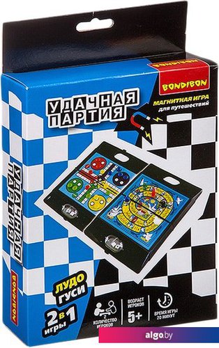 

Настольная игра Bondibon Удачная партия 2в1. Лудо, гуси ВВ3483