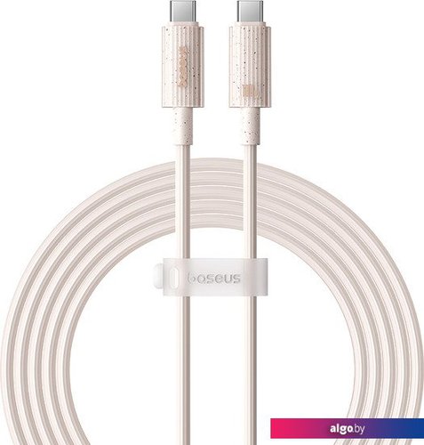 

Кабель Baseus Habitat Series Fast Charging Cable 100W USB Type-C - USB Type-C (2 м, бежевый)