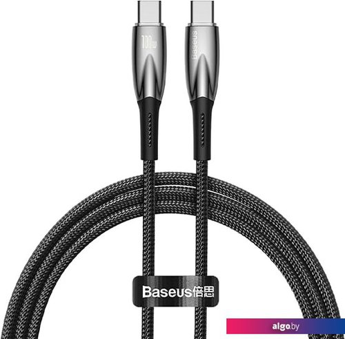 

Кабель Baseus Glimmer Series Fast Charging Data Cable USB Type-C - Type-C 100W CADH000801 (2 м, черный)