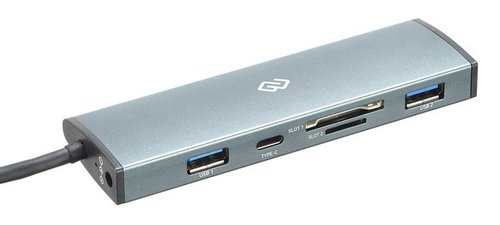 

USB-хаб Digma HUB-2U3.0СCR-UC-G, Серый