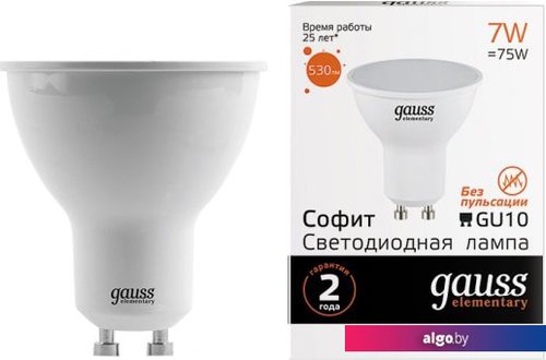 

Светодиодная лампа Gauss LED MR16 GU10 7 Вт 3000 К 13617