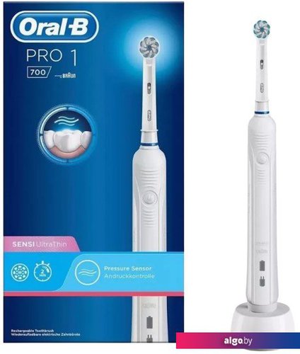 

Электрическая зубная щетка Oral-B Pro 700 Sensi UltraThin D16.513.U, Белый