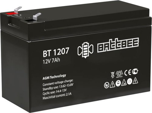 

Аккумулятор для ИБП BattBee BT 1207 (12В/7Ач)