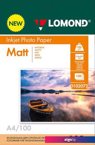 

Фотобумага Lomond односторонняя матовая А4 105 г/м2 100 л 0102072