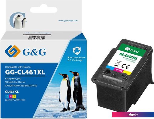 

Картридж G&G GG-CL461XL (аналог Canon CL461XL), Голубой;желтый;пурпурный;черный