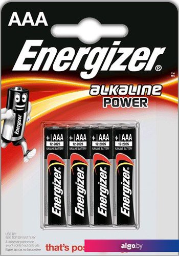 

Батарейки Energizer Alkaline Power AAA 4 шт