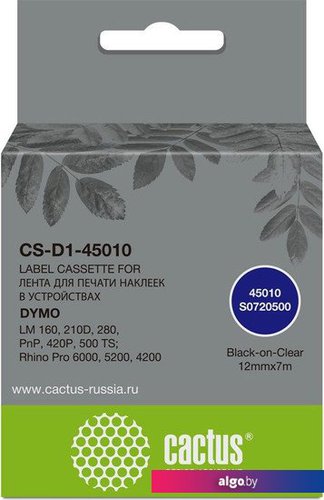 

Картридж CACTUS CS-D1-45010 (аналог Dymo D1-45010)