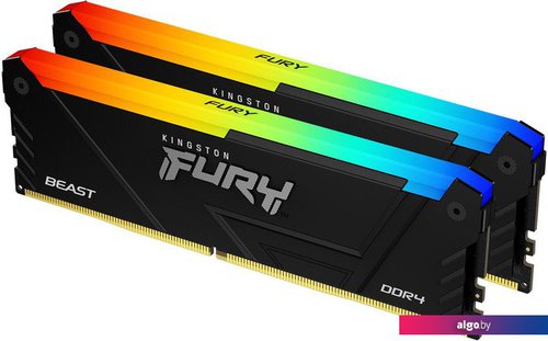 

Оперативная память Kingston FURY Beast RGB 2x32ГБ DDR4 2666 МГц KF426C16BB2AK2/64