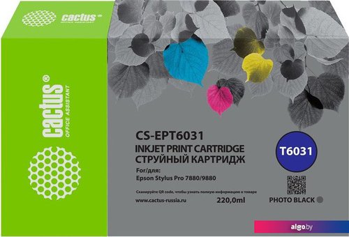 

Картридж CACTUS CS-EPT6031 (аналог Epson EPT6031)