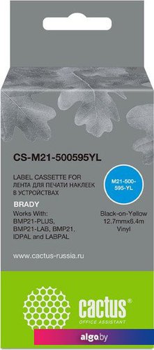 

Картридж CACTUS CS-M21-500595YL (аналог Brady M21-500595YL)