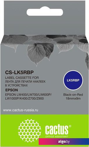 

Картридж CACTUS CS-LK5RBP (аналог Epson LK5RBP)