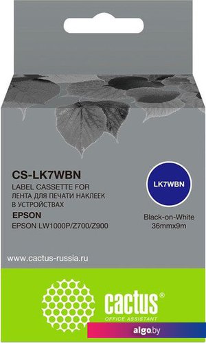 

Картридж CACTUS CS-LK7WBN (аналог Epson LK7WBN)