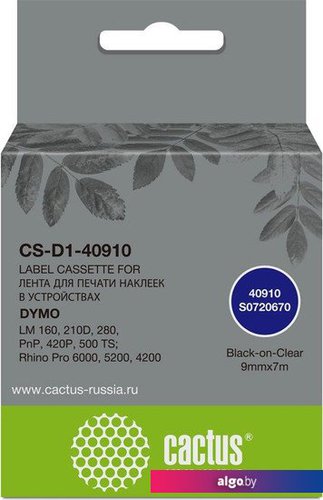 

Картридж CACTUS CS-D1-40910 (аналог Dymo D1-40910)