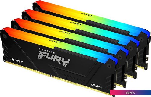 

Оперативная память Kingston FURY Beast RGB 4x8ГБ DDR4 3600 МГц KF436C17BB2AK4/32