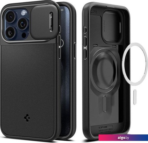 

Чехол для телефона Spigen Optik Armor (MagFit) для iPhone 15 Pro Max ACS06599 (черный)