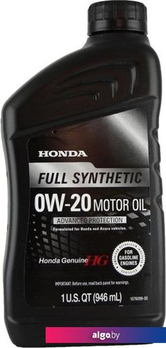 

Моторное масло Honda Full Synthetic 0W-20 0.946л