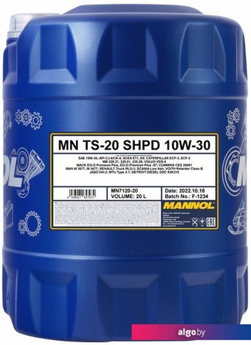 

Моторное масло Mannol TS-20 SHPD 10W-30 20л