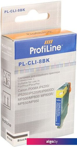 

Картридж ProfiLine PL-CLI-8Bk (аналог Canon CLI-8 Black), Черный