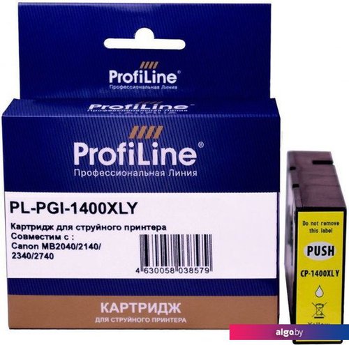 

Картридж ProfiLine PL-PGI-1400XLY (аналог Canon PGI-1400XLY_Y)