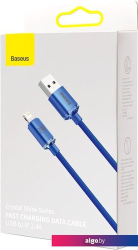 

Кабель Baseus Crystal Shine USB Type-A - Lightning (2 м, синий)