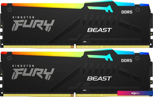 

Оперативная память Kingston FURY Beast RGB 2x32ГБ DDR5 6000 МГц KF560C30BBAK2-64