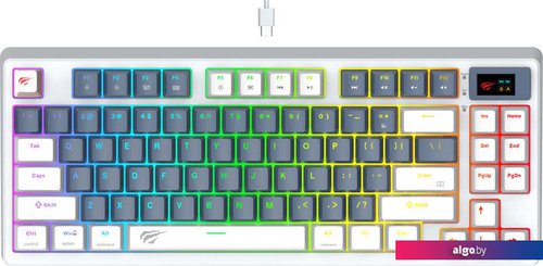 

Клавиатура Havit Gamenote KB884L RGB (белый, Content Red)