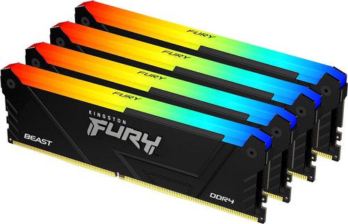 

Оперативная память Kingston FURY Beast RGB 4x16ГБ DDR4 2666 МГц KF426C16BB2AK4/64