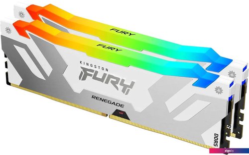 

Оперативная память Kingston FURY Renegade RGB 2x16ГБ DDR5 6400 МГц KF564C32RWAK2-32, Белый;серебристый