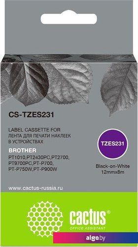 

Картридж CACTUS CS-TZES231 (аналог Brother TZES231)