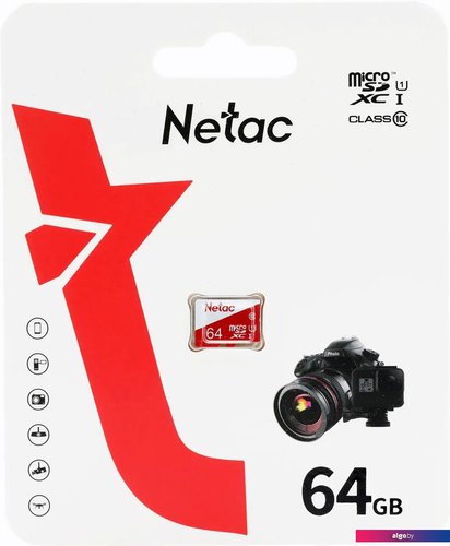 

Карта памяти Netac microSDXC P500 ECO 64GB