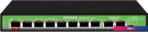 

Неуправляемый коммутатор Digma DSP208F-2F-T120 V1