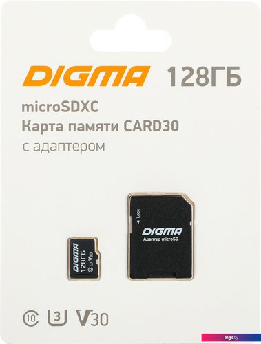 

Карта памяти Digma MicroSDXC Class 10 Card30 DGFCA128A03