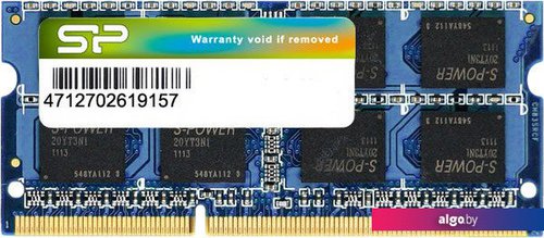 

Оперативная память Silicon-Power 8GB DDR3 SO-DIMM PC3-12800 (SP008GBSTU160N02)